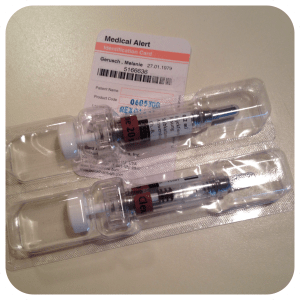 Thrombosespritzen+Portausweis